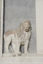 2009, lion sur la façade de la Scuola Grande de Saint Marco ( hopital ), Venise