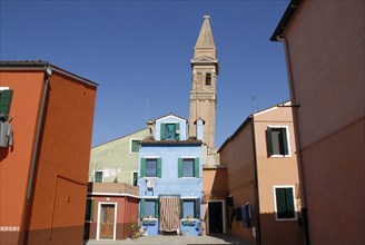 2009, église San Martino, Burano, ile de la lagune de Venise, Venise
