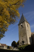 octobre 2009 ,église, Bourgogne, croix,village de Tizy