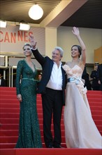 Sylvie Tellier, Alain Delon et Marine Lorphelin, Festival de Cannes 2013