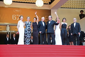 Equipe du film "The Homesman", Festival de Cannes 2014