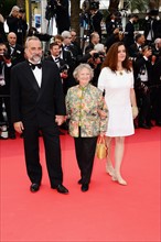 Antoine Duléry et son épouse, avec Marthe Villalonga, Festival de Cannes 2016