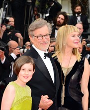 Steven Spielberg, Kate Capshaw et Ruby Barnhill, Festival de Cannes 2016
