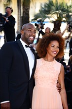 Teddy Riner with his partner Luthna, 2016 Cannes Film Festival