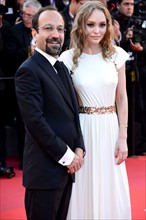 Asghar Farhadi and Lily-Rose Depp, 2017 Cannes Film Festival