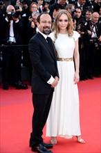 Asghar Farhadi and Lily-Rose Depp, 2017 Cannes Film Festival