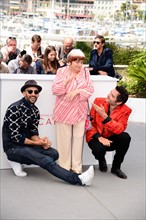 JR, Agnès Varda et Matthieu Chedid, Festival de Cannes 2017