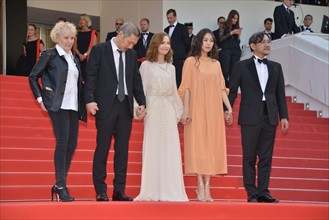 Equipe du film "La caméra de Claire", Festival de Cannes 2017