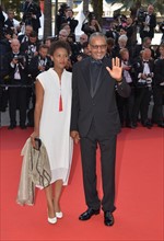 Abderrahmane Sissako et sa compagne, Festival de Cannes 2017