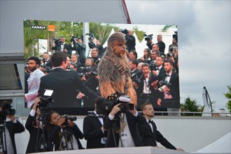 Arriving on the red carpet for the film 'Solo: A Star Wars Story', 2018 Cannes Film Festival
