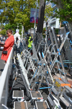 Escabeaux pour les photographes du Festival de Cannes