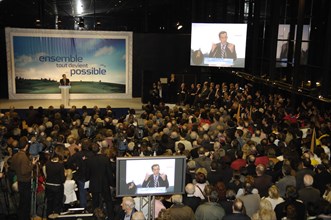 MAISONS-ALFORT LE 03/02/2007_ NICOLAS SARKOZY_PREMIER MEETING DE CAMPAGNE ELECTION PRÉSIDENTIELLE