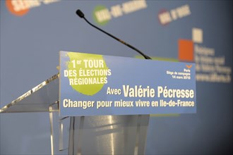 1er tour des élections régionales 2010, Valérie Pécresse