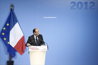 François Hollande meeting au palais des sports de Créteil le 11/02/2012
