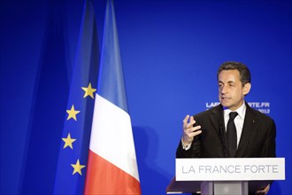 Réunion publique de Nicolas Sarkozy à Saint-Maurice (Val-de-Marne)
