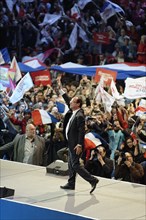 Meeting de François Hollande au Palais Omnisports de Paris Bercy