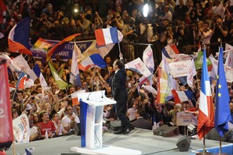 Meeting de François Hollande au Palais Omnisports de Paris Bercy