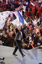 Meeting de François Hollande au Palais Omnisports de Paris Bercy