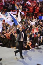 Meeting de François Hollande au Palais Omnisports de Paris Bercy