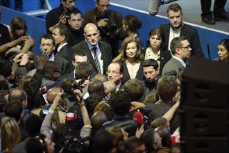 Meeting de François Hollande au Palais Omnisports de Paris Bercy
