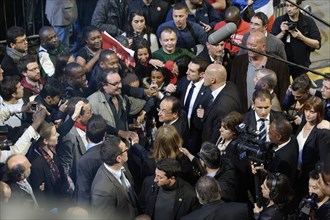 Meeting de François Hollande au Palais Omnisports de Paris Bercy