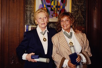 Michèle Morgan et Jeanne Moreau