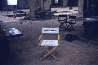 Chaise de Roger Hanin sur le tournage de "Navarro"