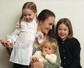 Christine Bastin et ses enfants