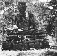 Statue sur le site du temple d'Agkor, au Cambodge