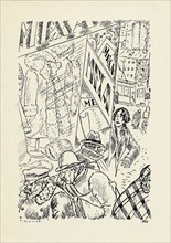 Kustodiev, Illustration pour le livre de Vassily Kazin "Le manteau de renard et l'amour"