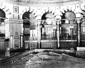 Bonfils, Intérieur de la Mosquée d'Omar à Jérusalem