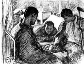 Pasternak, Original drawing for the painting 'At the infirmary'