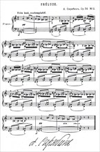Scriabine, "Prélude" opus 74, signé par le compositeur