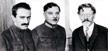 Kalinin with Vorochilov and Mikoyan