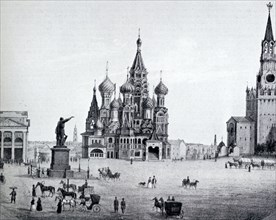 Moscou, La Place Rouge et l'église Vassili Blasphenii