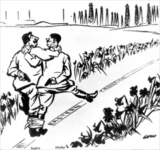 Caricature au sujet du pacte germano-soviétique