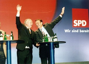 Gerhard Schröder et Oskar Lafontaine