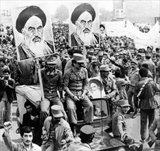 Partisans de l'Ayatollah Khomeini, en 1979