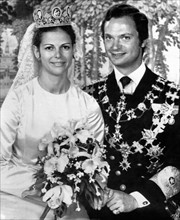 1976, marriage of King Carl Gustav of Sweden and Silvia Sommerlath