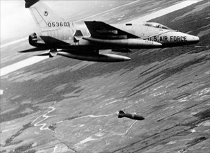 American fighter plane above North Vietnam
