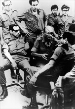 Moshe Dayan during the Yom Kippur War (1973)
