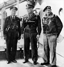 Les chefs militaires du débarquement allié en  Normandie