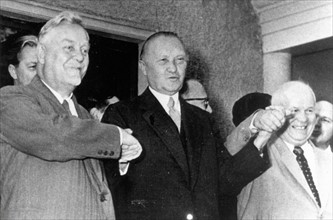 Konrad Adenauer et Nikita Khrouchtchev, 1955