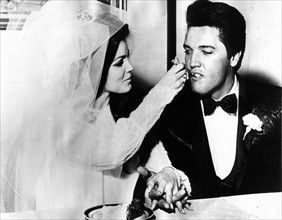 Priscilla and Elvis Presley's wedding