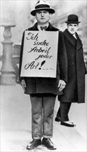 Un chômeur en 1932 en Allemagne