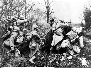 Soldats français sur le front dans le Pas-de-Calais