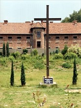 The 'Pope's Cross' at the Auschwitz memorial