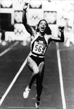Florence Griffith-Joyner aux jeux olympiques de Séoul en 1988