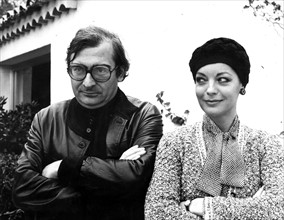 Claude Chabrol et Romy Schneider, dans les années 70