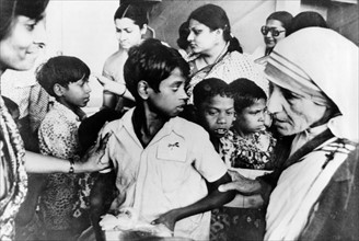 Mère Teresa à Calcutta, années 80